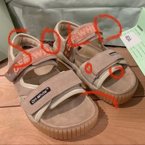 OFF-WHITE virgil abloh beige/nude trekking sandals